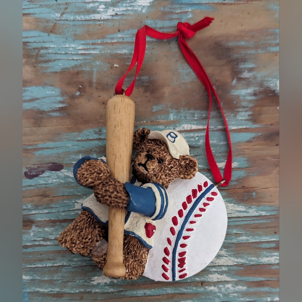 Kurt S Adler Baseball Bear Ornament